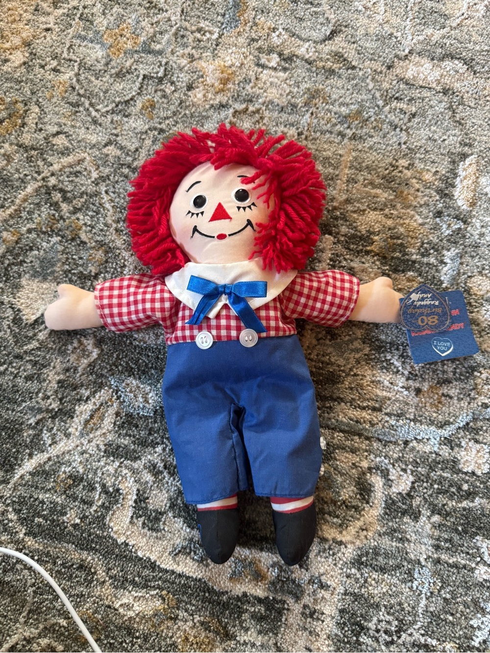 VTG Raggedy Andy Doll 80th Anniversary Dakin Soft Cloth Doll Applause 12" NWT